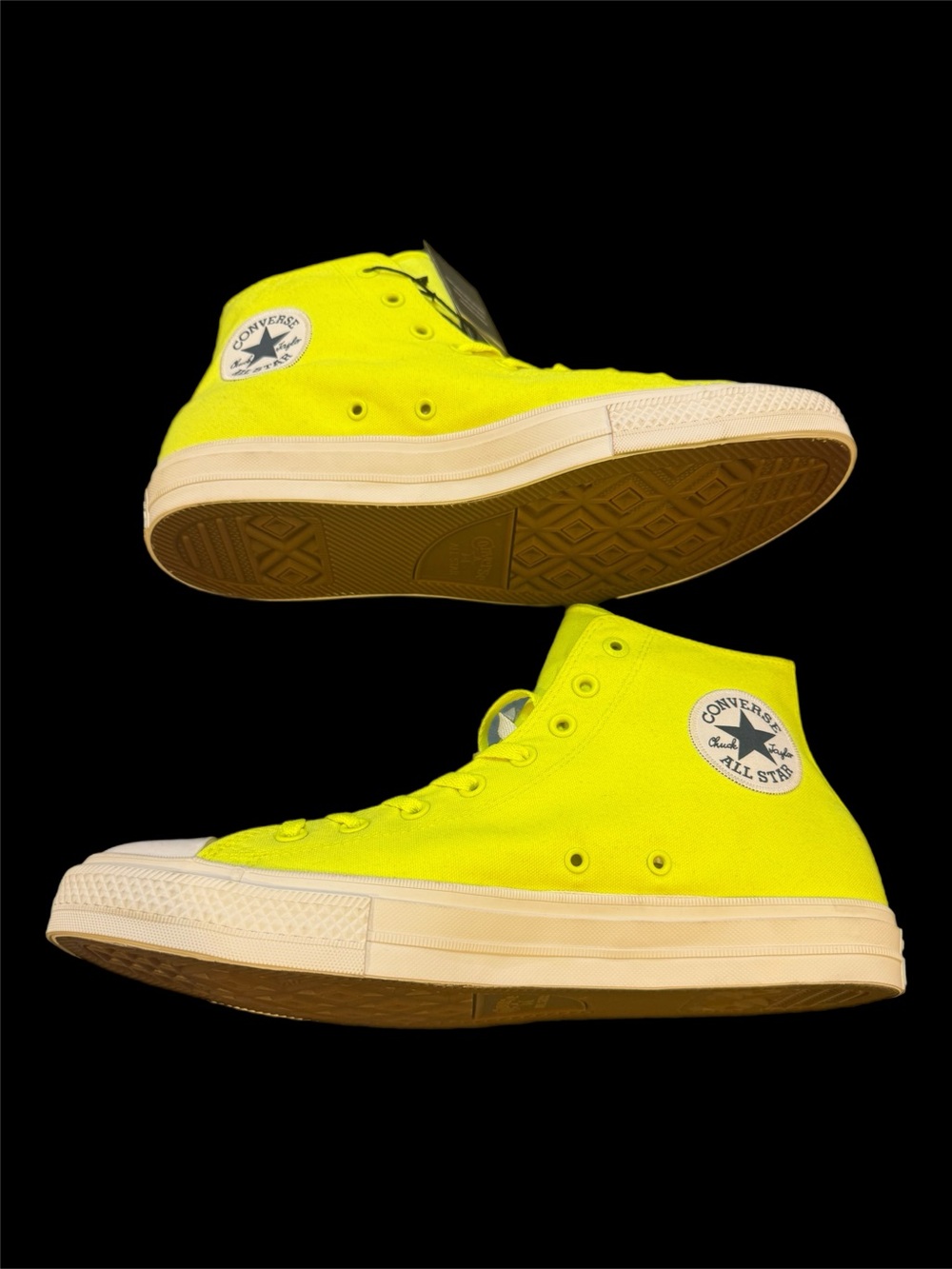 Converse High Top Sneakers in Neon Yellow